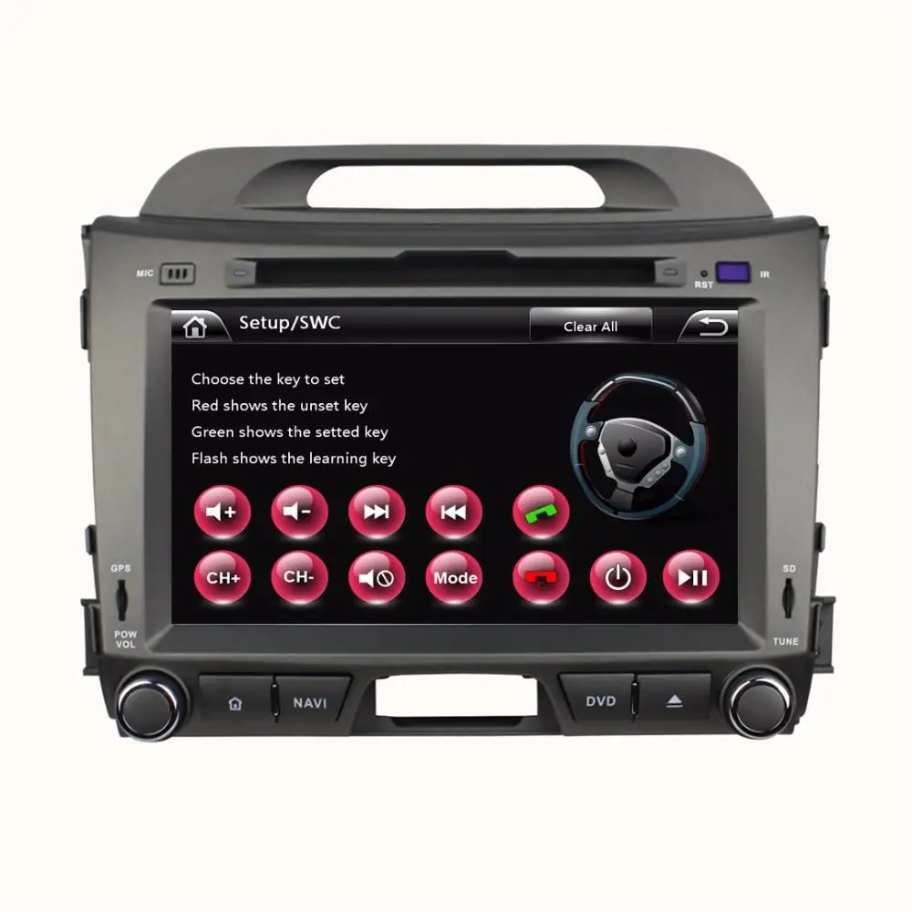 Discount 8" Car DVD player with GPS(opt),audio Radio stereo,USB/SD,BT/TV,car multimedia for KIA sportage R 2010 2011 2012 2013 2014 2015 5
