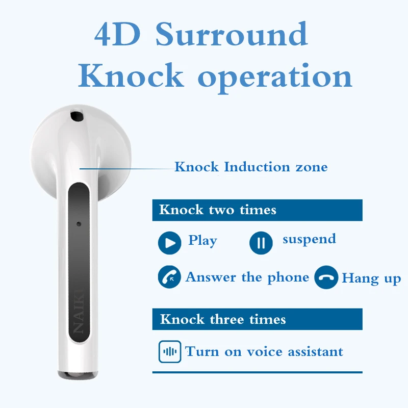 Najtaniej Nowe słuchawki bezprzewodowe Y22 tws słuchawki bezprzewodowe słuchawki douszne 4D dźwięk przestrzenny i etui z funkcją ładowania dla wszystkich smartfonów