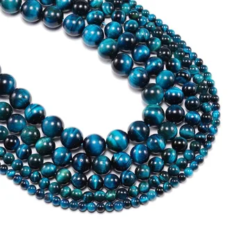 

1strand/lot 4 6 8 10 12mm AAA Natural Stone Blue Tiger Eye Agat Round Beads Loose Spacer Bead For Jewelry Making DIY Accessories
