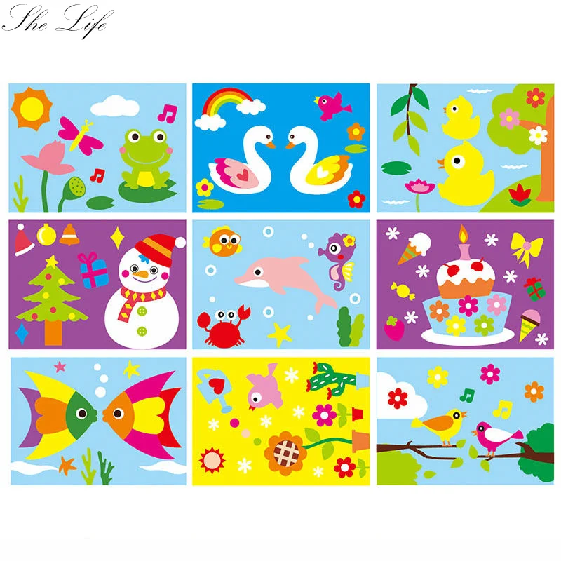 

DIY Felt Package Handmade Non-woven Material Paste Painting Stickers Toy Children Early Education Gift Scrapbook Decoration