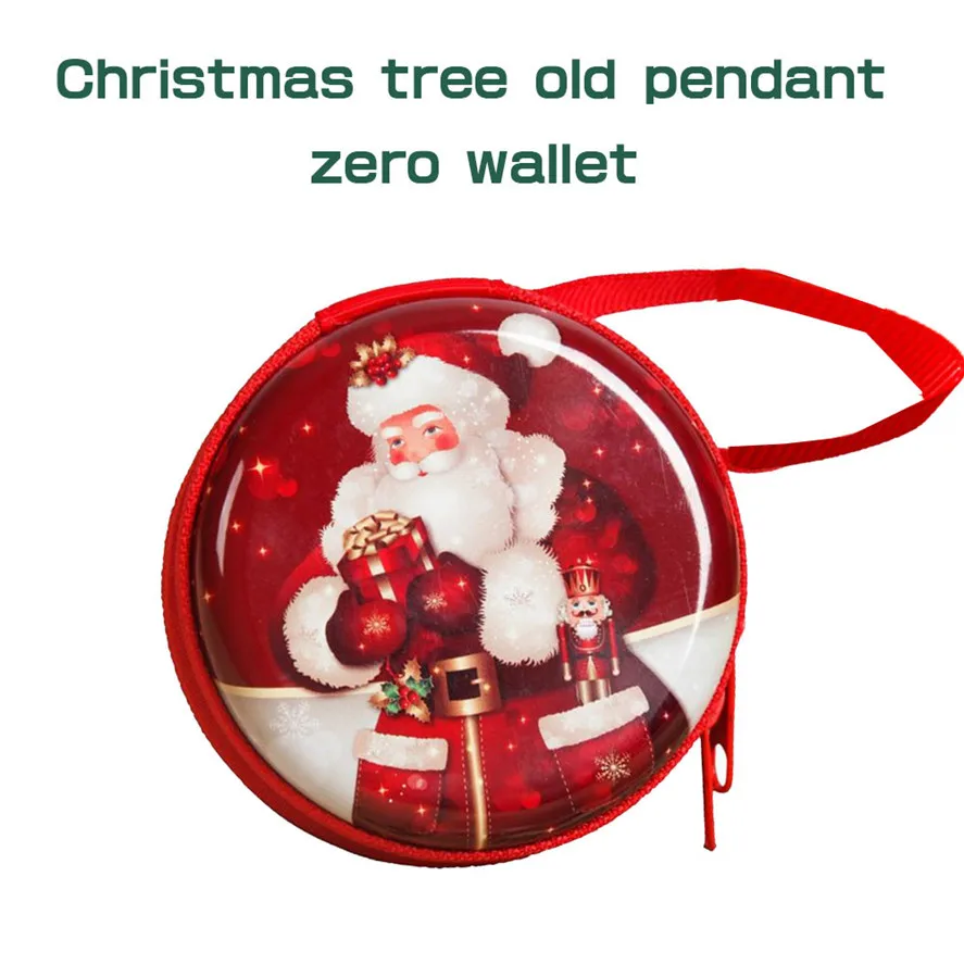 جديد البسيطة عملة تخزين أكياس 1 قطعة الأطفال عيد الميلاد سانتا كلوز الصفر محفظة الإبداعية نافذة ديكور قلادة الهدايا هدية الكريسماس 30