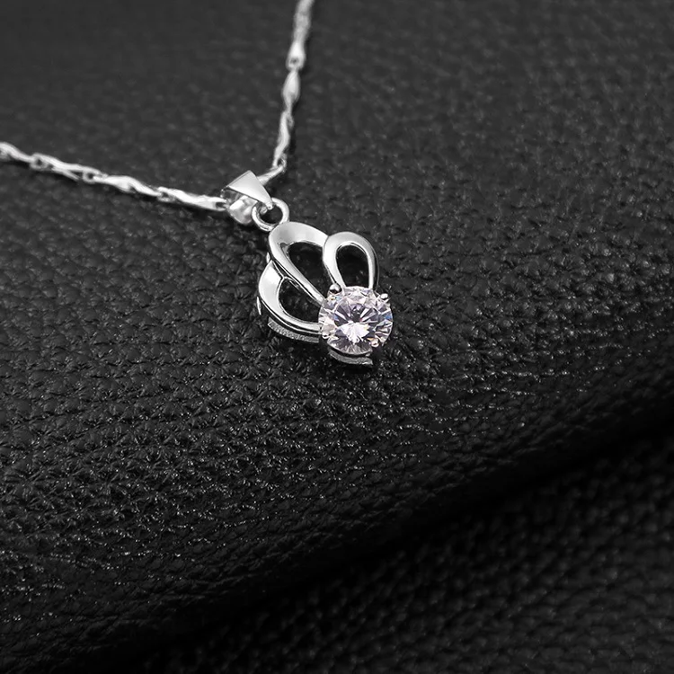 Zircon Pendant crown Short necklace without chain Necklaces & Pendants
