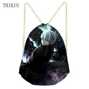 

THIKIN Cool Kaneki Ken Cosplay Swimming Bags for Teenagers Tokyo Ghoul Sports Bag Draw String Backpack Beach Bolso 2019
