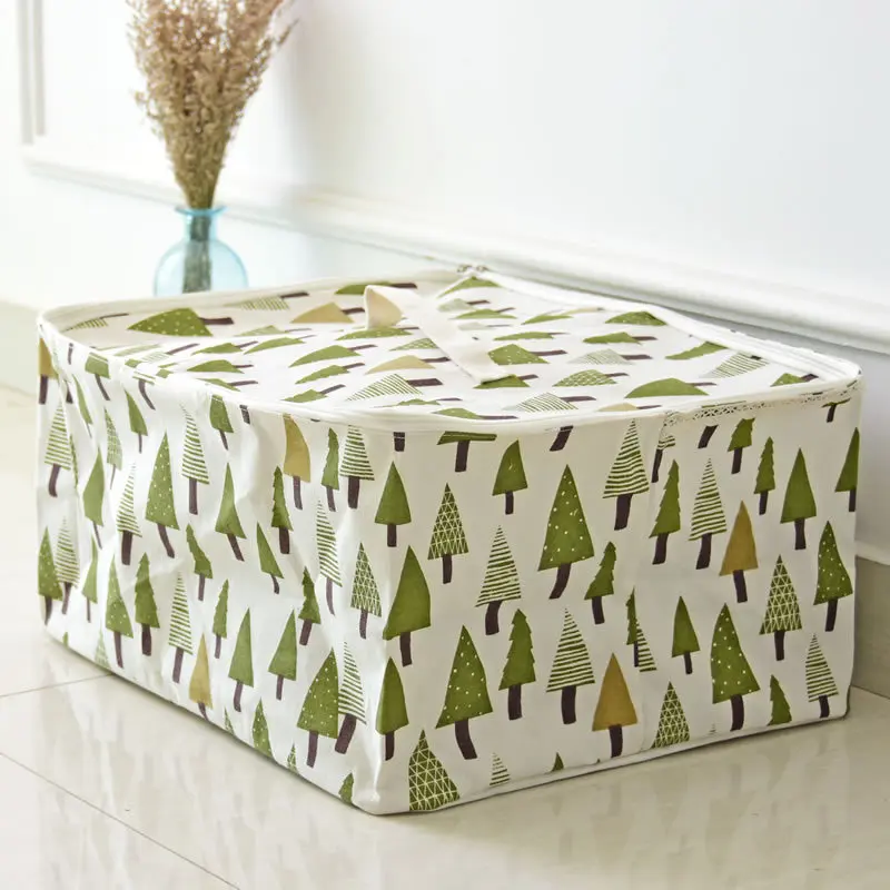 Tree Cotton Line Clothing wardrobe Storage Basket Box secret Pouch Large Laundry lingerie washing Quilt storage Organizer