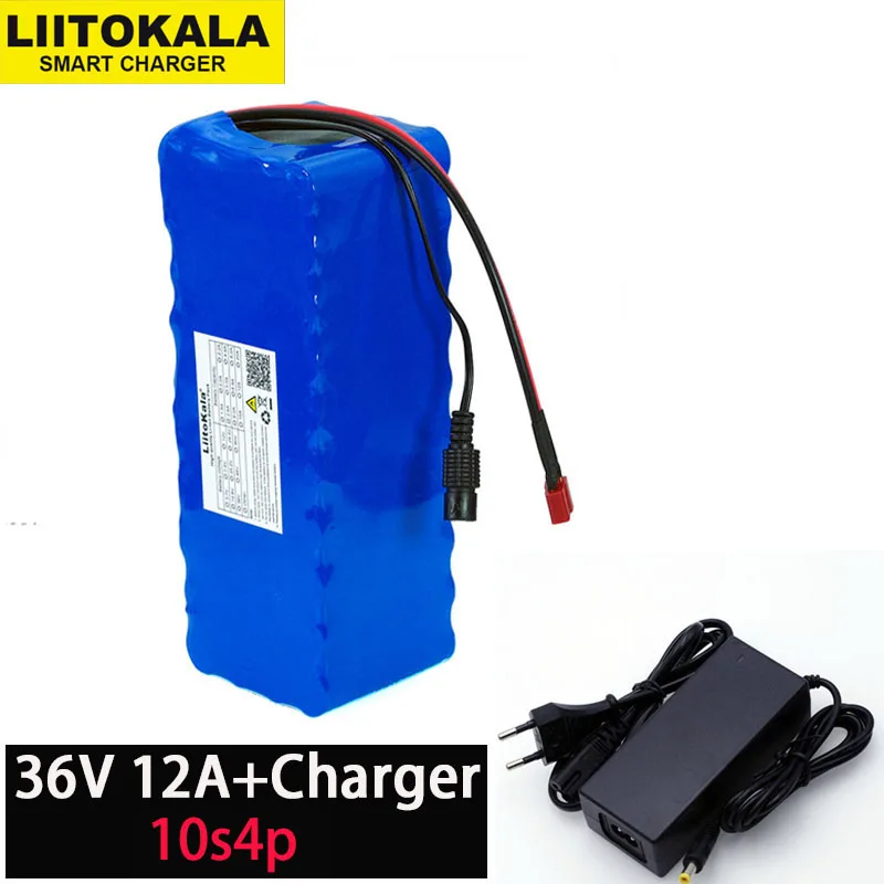 

36V 12Ah 10A 10.4ah 18650 Lithium Battery pack 12000mAh Motorcycle Electric Car Bicycle Scooter with BMS+ 42v 2A Charger