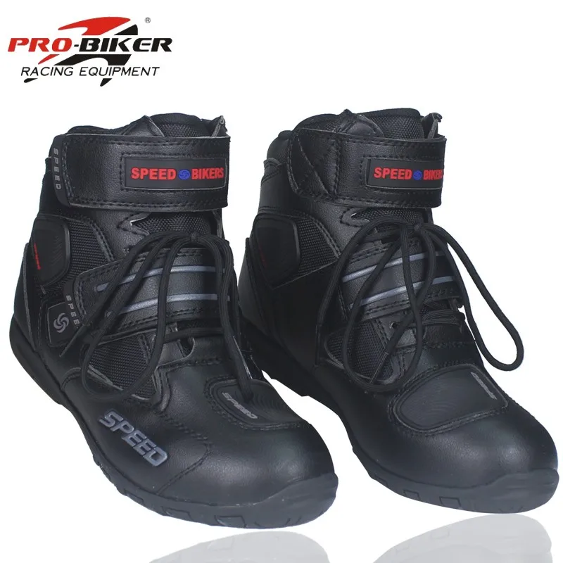 

Motorcycle Boots PRO-BIKER High Pedal Racing Boots BIKERS Leather Games Motocross Riding Boots Shoes Men's Shoes