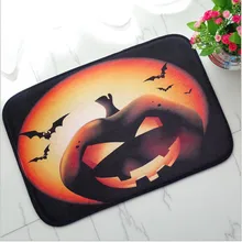 Тыквы фонарь HD печатных ковер Ванна Кухня поглощение воды Нескользящие ковры домашнего декора коврик Спальня вход напольный коврик ковры