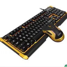 USB игровая клавиатура Мышь комбо геймер Мышь Наборы для ухода за кожей проводной светодиодный подсветкой мультимедиа эргономичный