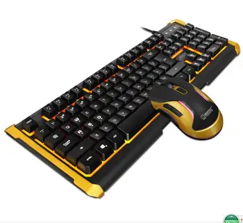 

Usb Gaming Keyboard Mouse Combo Gamer Mouse Sets Wired LED Backlit Multimedia Ergonomic