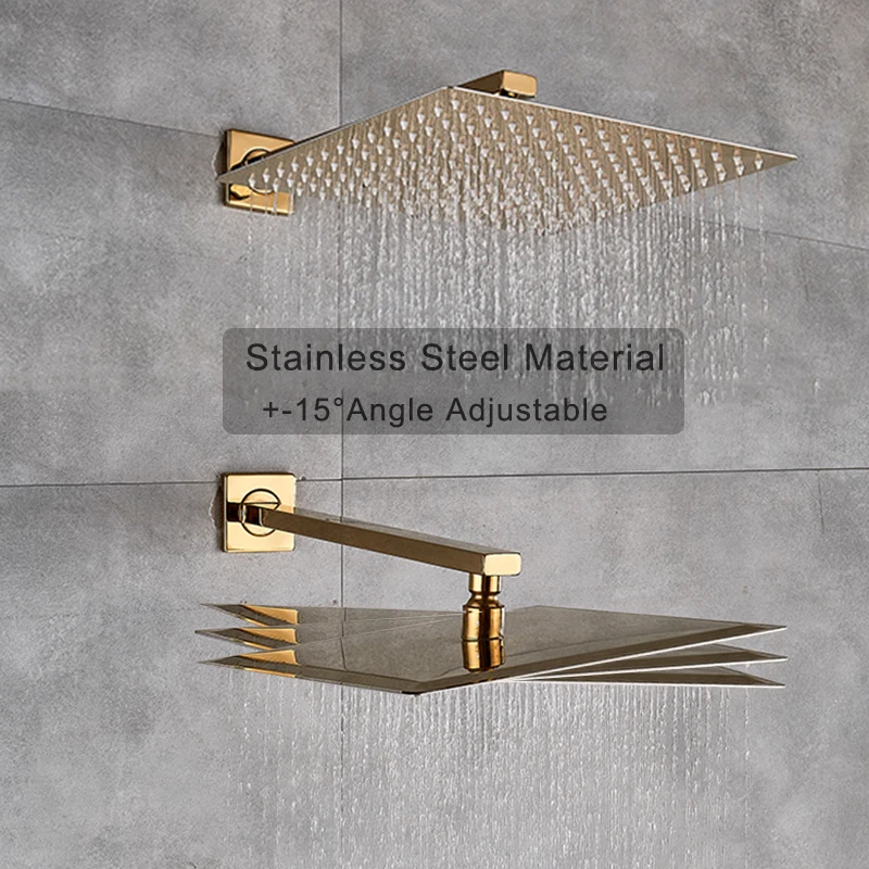 Bathroom Faucet Bathroom Shower Faucet Set Golden Rainfall Shower Faucet Set Wall Mount