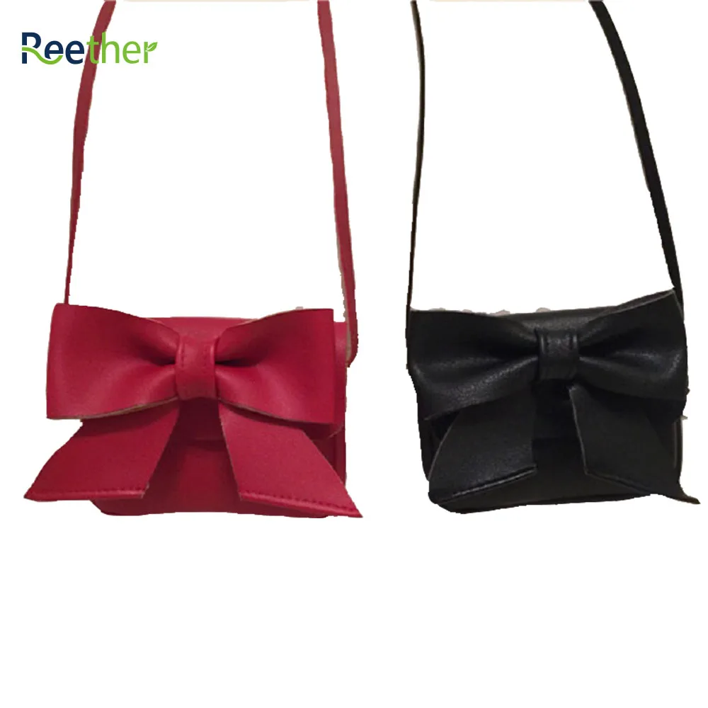 

Reether Girls Cash Pouch Bags Kids Cute Bowknot Coin Purse Snack Package Children's Wallet Mini Shoulder Bag Decoration Gifts