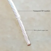 10 м/лот 16AWG fep провод посеребренный проводник 200 мм2 600 градусов в высокотемпературный кабель питания для процессора или карты дисплея
