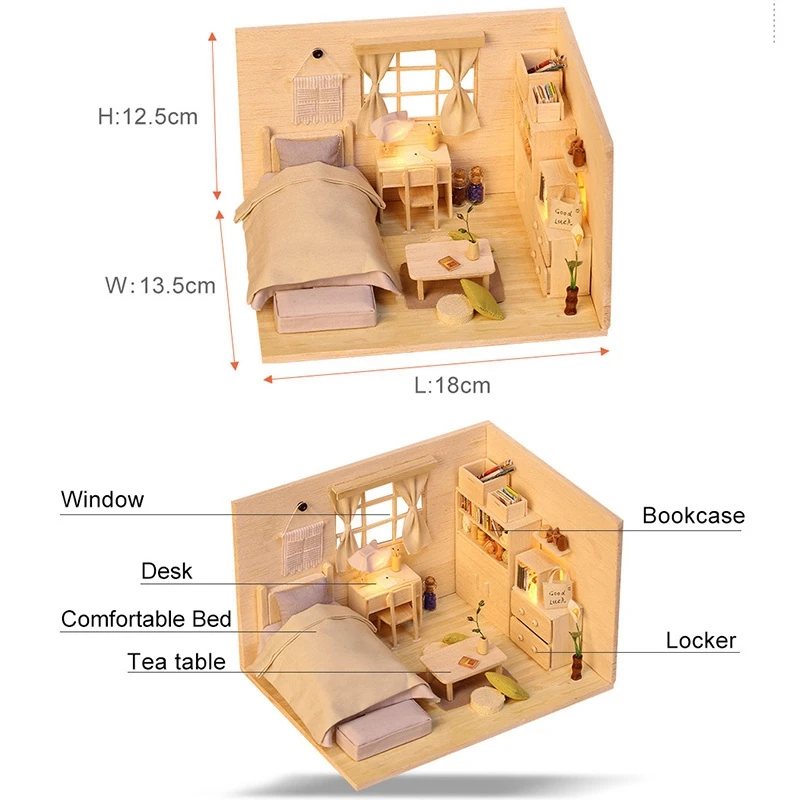 Iiecreate 3D миниатюрная мебель для кукольного дома кукольный домик Diy миниатюрный дом комната Miniaturas игрушки для детей подарок наклейки Diy D