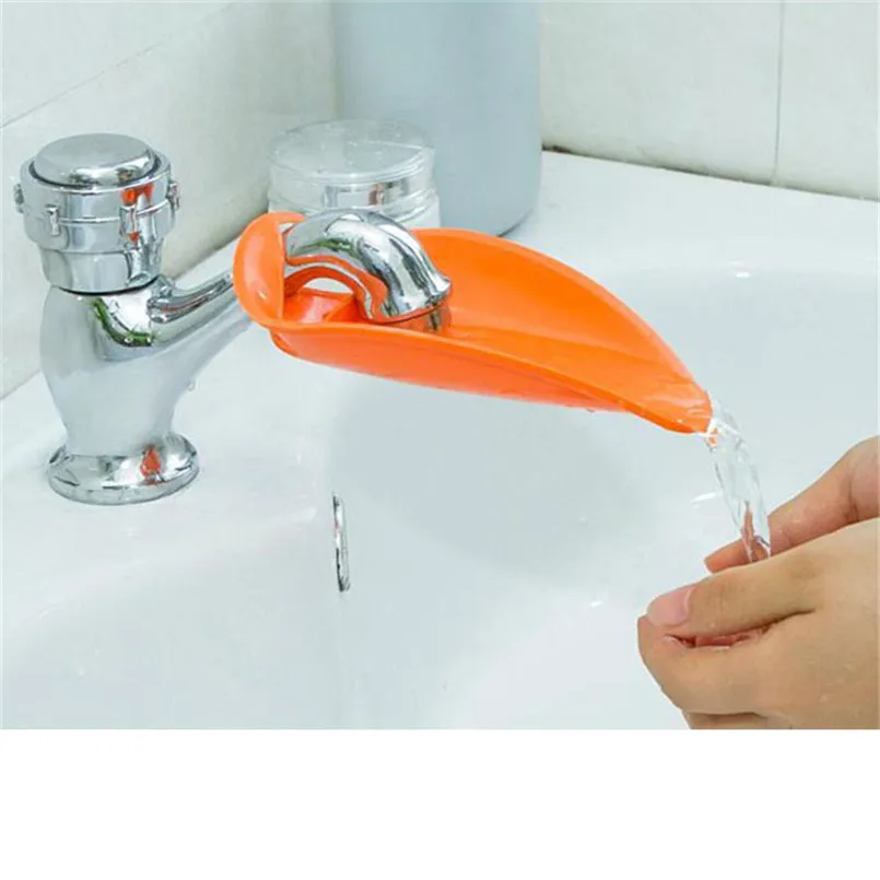 BalleenShiny Silicone Sink Faucet Extender For Kids Guiding Washing Hands Easy Baby Hand Washing Kitchen Bathroom Accessories