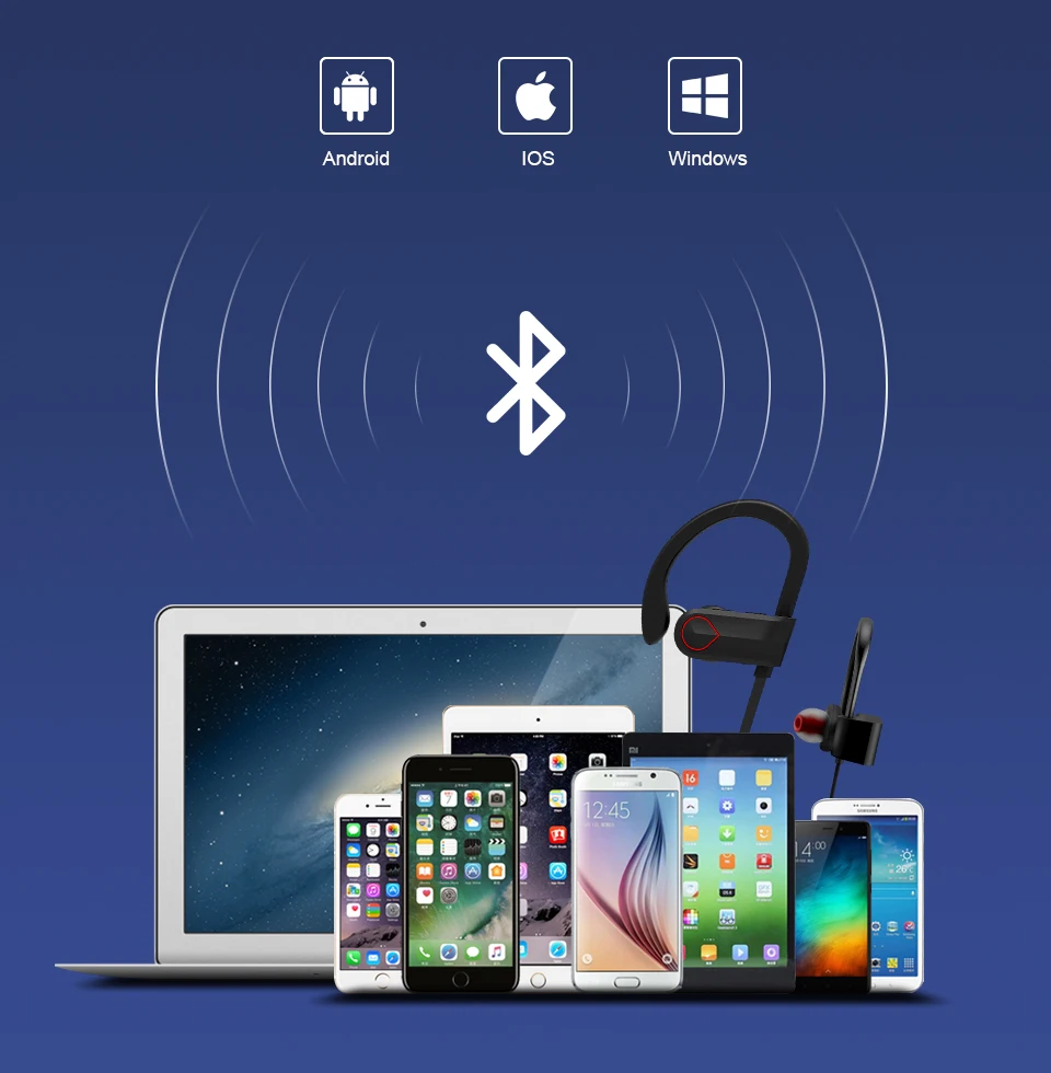 Lasdolod wireless earphone with mic headphone bluetooth noise canceling Headset noise cancellation IPX4 sweatproof sport earbuds-92