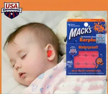 Kid s Hot Sale Free shipping 6 Pairs Macks Kids Orange Ear Plugs Soft Silicone Waterproof