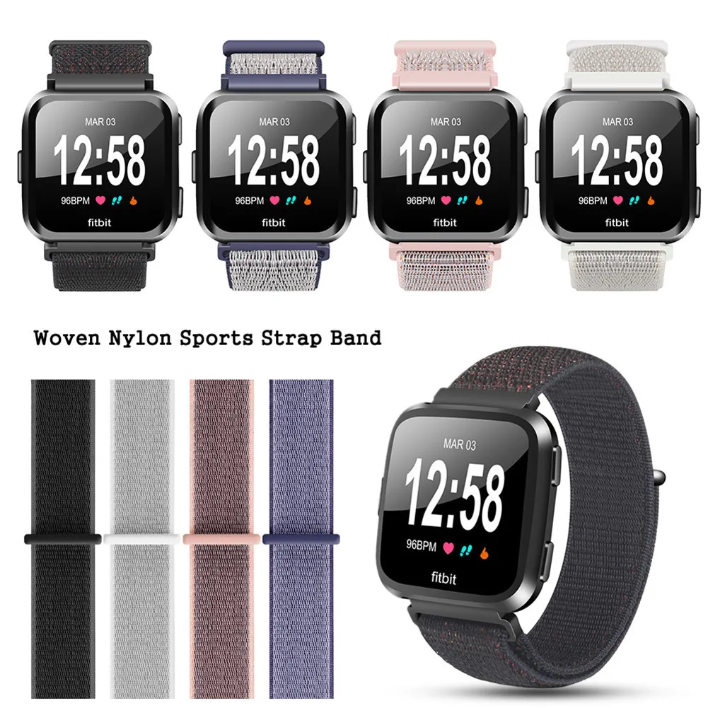 Сменный нейлоновый ремешок для наручных часов Fitbit Versa прочный тканый FITBIT умные