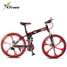 Original X-Front brand 21 24 27 speed 26” Carbon steel damping mountain downhill folding bike mtb bicicleta disc brake bicycle