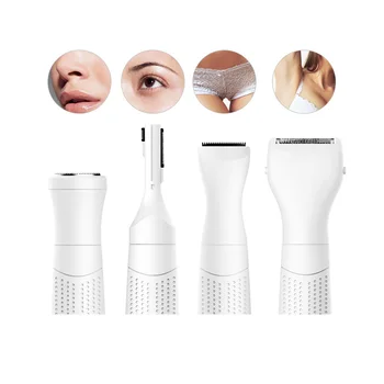 

New 4 In 1 Electric Safety Lipstick Razor Hair Neck Body Electric Tool portable straight razor for all women epilator