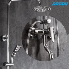 1 Набор «дождевой» смеситель для душа в ванную набор смеситель с ручным распылителем Настенный хром Doodii