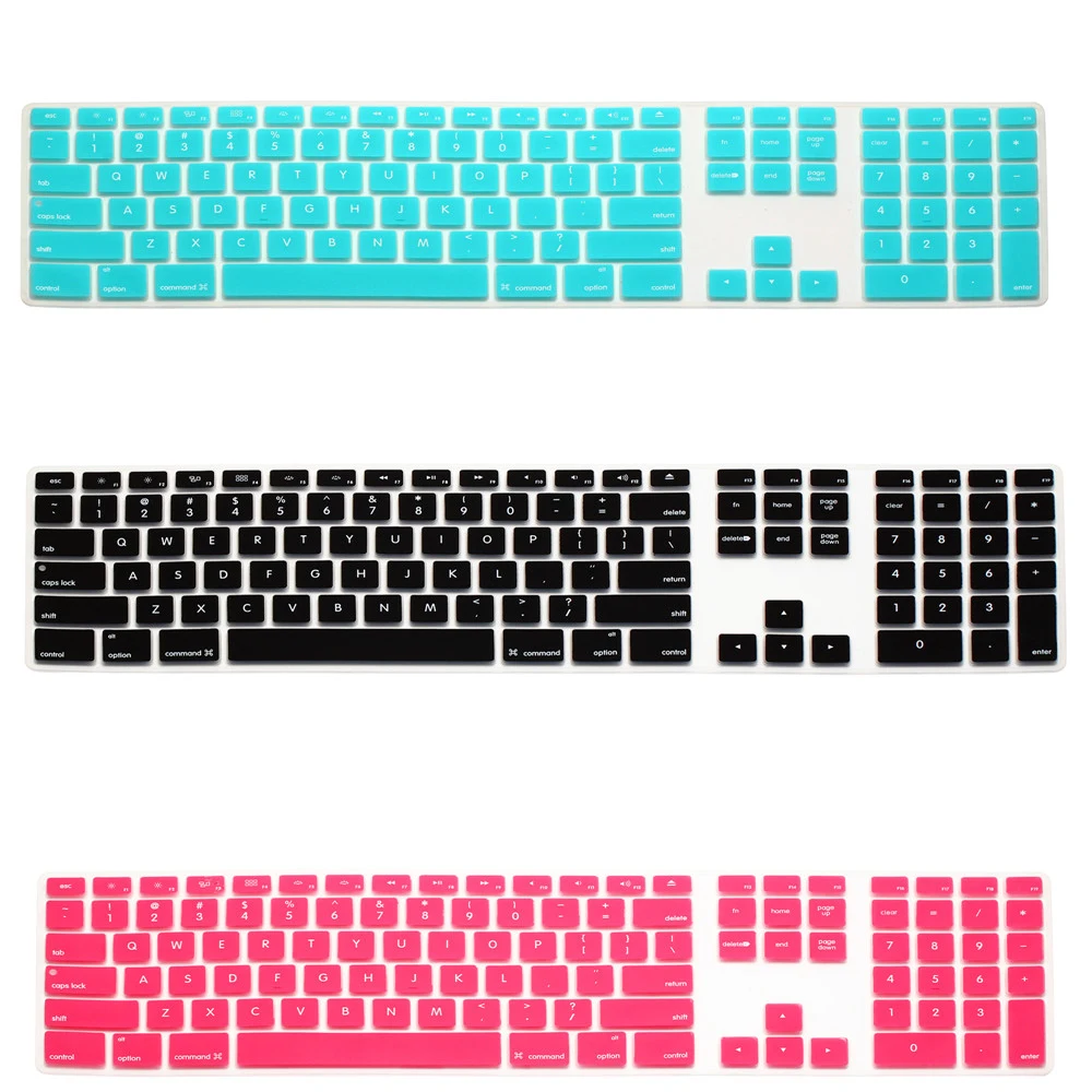 

2016 Newest Fashion Candy Colors Silicone Keyboard Cover For imac Integrated apple Macintosh computer Keyboard Protector Film
