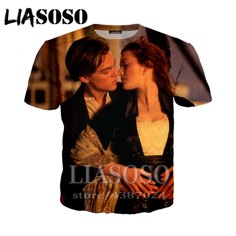 

LIASOSO Harajuku Movie Titanic Men's tshirt popular leisure Women t-shirt 3D Print tees tops cartoon funny casual T ShirtD382