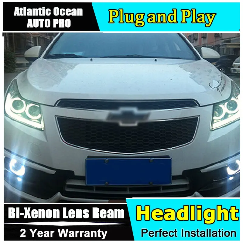 

Car Styling for Chevrolet Cruze Headlights 2009-2014 for Cruze LED Headlight DRL Lens Double Beam HID KIT Xenon bi xenon lens
