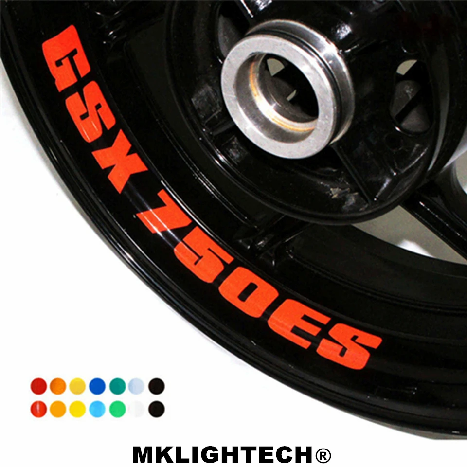 

k-sharp 8 X CUSTOM INNER RIM DECALS WHEEL Reflective STICKERS STRIPES FIT SUZUKI GSX 750ES