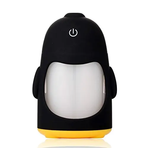 

Fry's Store Cute Penguin Humidifier USB Ultrasonic Essential Oil Diffuser Aroma with Multi Colors Night Light (Orange)