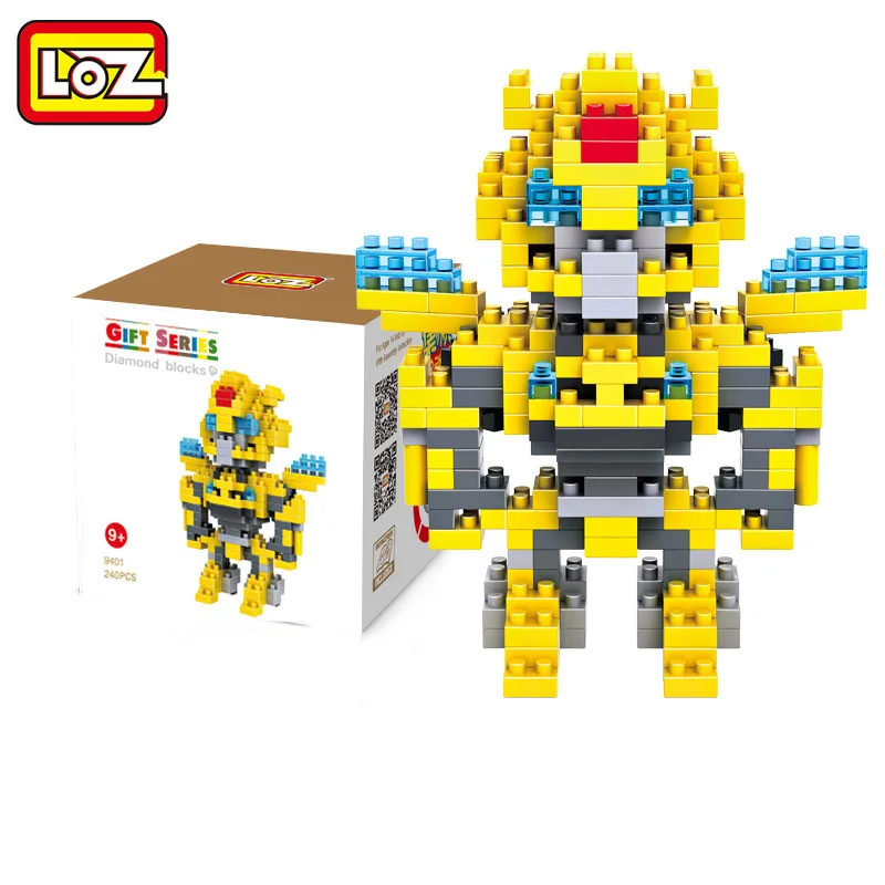LOZ Diamant Blocs Micro Figure Briques строительный блок Jouets Jaune Robot Voiture Jouet Modele DIY Pixels de Bande | Игрушки