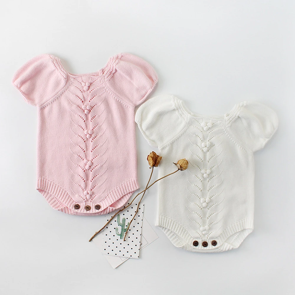 

Knitted Baby Clothes For Girls Newborn Baby Girls Romper Handmade Woolen Infant Toddler Jumpsuit Princess Overalls For Children
