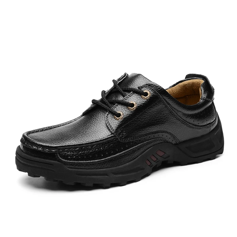 

Genuine Leather Men's Shoes Autumn Casual handmade sewing dress party Outdoor Shoes Lace-up Oxfords chaussure homme big size 47