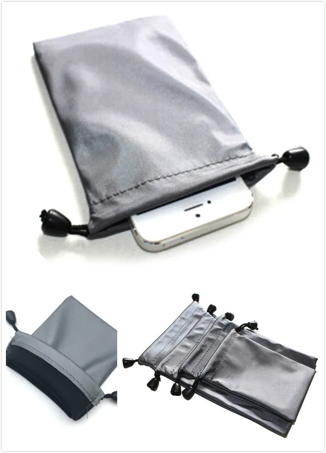 

1Pc Portable Drawstring Pouch For Phone /Power Bank Velvet Packaging Bags & Gift bags For many Objects