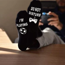 1 пара, игровые хлопковые дышащие носки с буквенным принтом, подарки на день рождения и Рождество, ZJ55