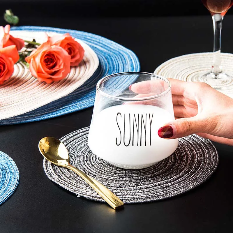 Home Mat Linen Insulation Pad Round Placemats Fashion Classic Table Pad Kitchen Accessories Decoration Home Pad Coaster QCA817
