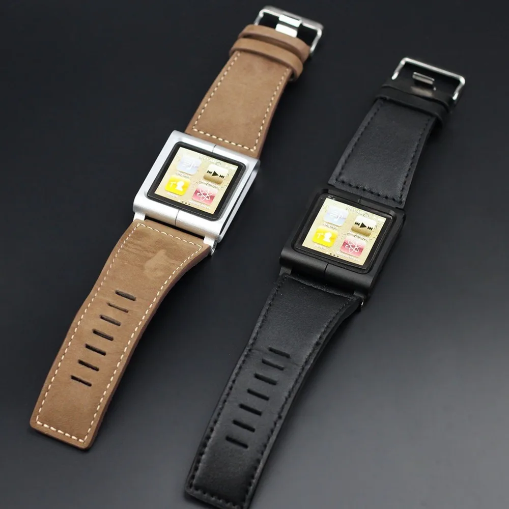 New High quality Leather Multi Touch Leather Wristband Strap Bracelets For iPod  Nano 6 6th Generation-in Smart Wristbands from Consumer Electronics on ...