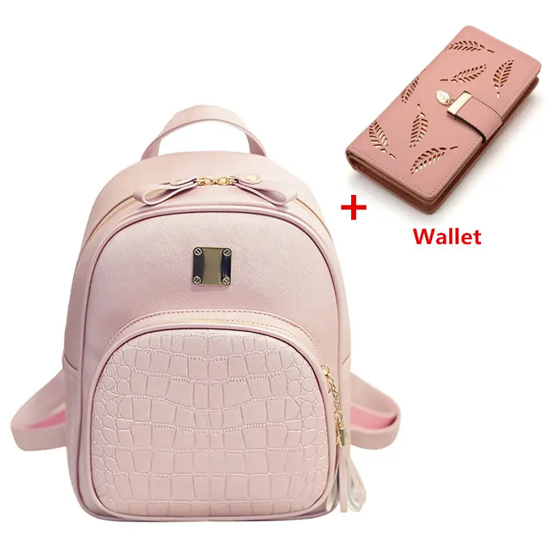 

Women Backpack Pu Leather Backpack For Girls Korean Feminine School Backpack Sac A Dos Mini Bag High Quality Mochila Rucksack