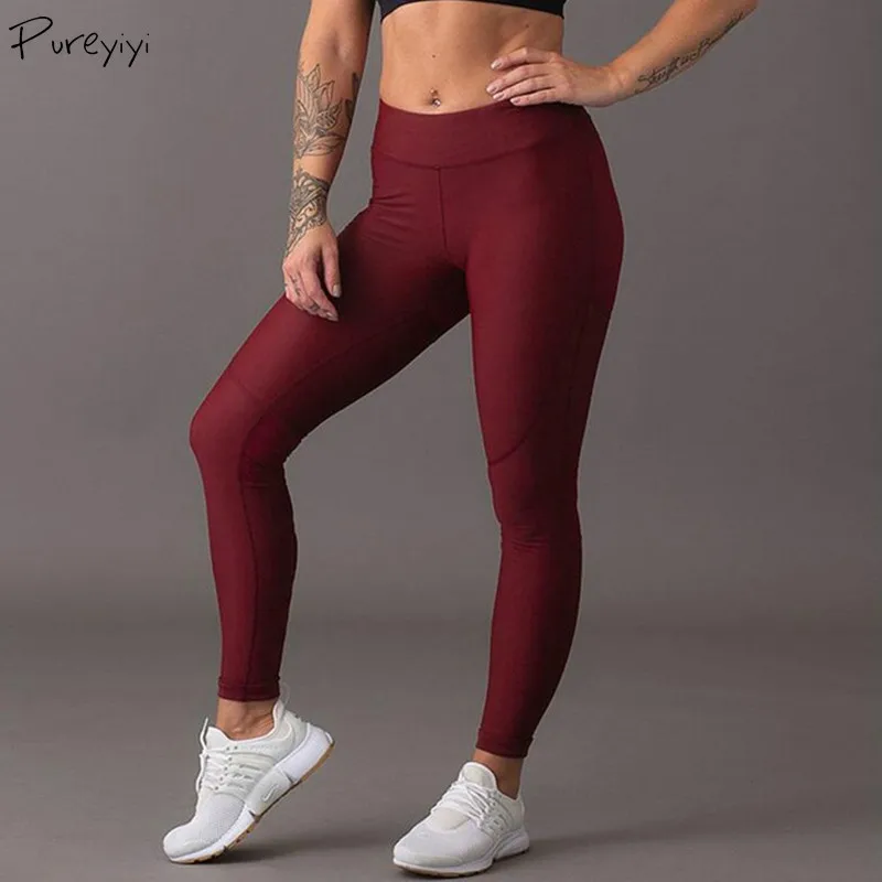 womens red gym leggings