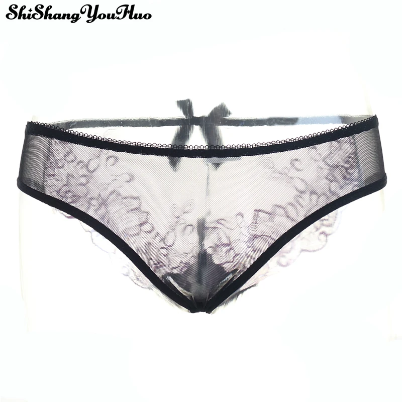 7 Colors Transparent Underwear Women Briefs Bow Ladies' Underwear Sexy