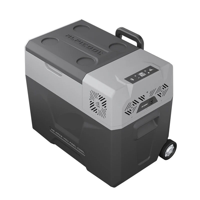 

30L Car Refrigerator trolley wheels car Fridge Compressor AC/DC car Freezer for Picnic mini fridge ice box Cooling -20 Deg.C