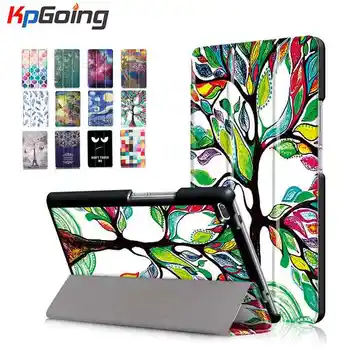 

KpGoing Cute Green Tree TAB4 8 Case Print Vintage PU Leather Case for Lenovo TAB 4 8 TB-8504N TB-8504F Tablet Flip Cover Fundas