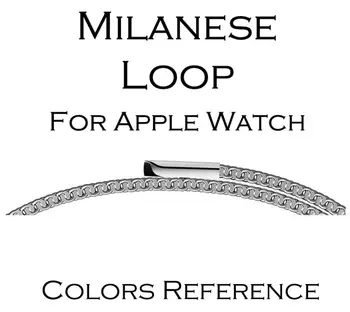 

Milanese Loop Band for Apple watch 42mm 38mm Link Bracelet Strap Magnetic adjustable buckle with adapter for iwatch Series 3/2/1