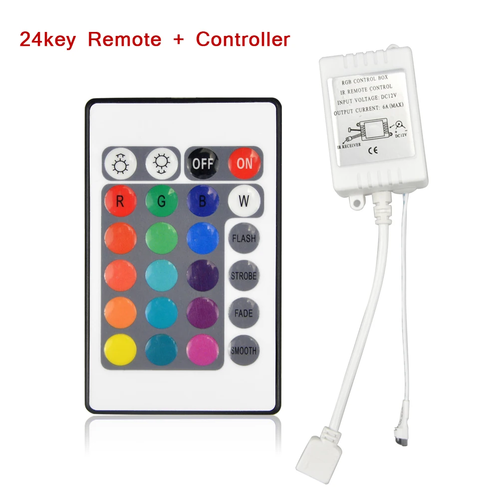 1 шт. 24key/44 key DC12V RGB светодиодный ИК пульт дистанционного управления 3A/5A адаптер питания для SMD 5050 3528 Светодиодная лента светильник аксессуары