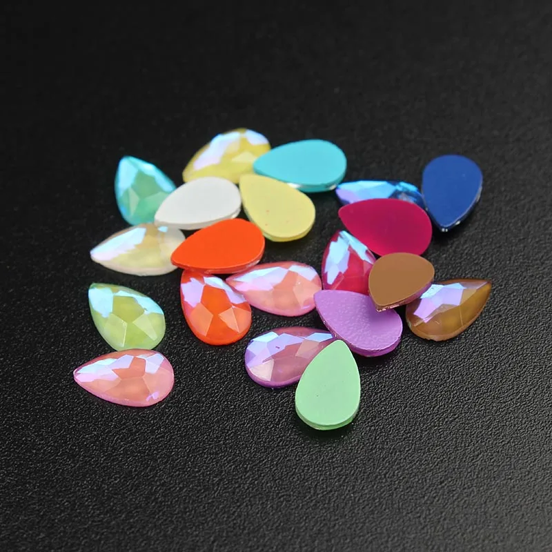 30pcs Nail Art Decorations Stone Mocha Color Water Drop Crystals Rhinestone for 3D Manicure Stud Nail Accessories New - Цвет: Mocha Mix Color