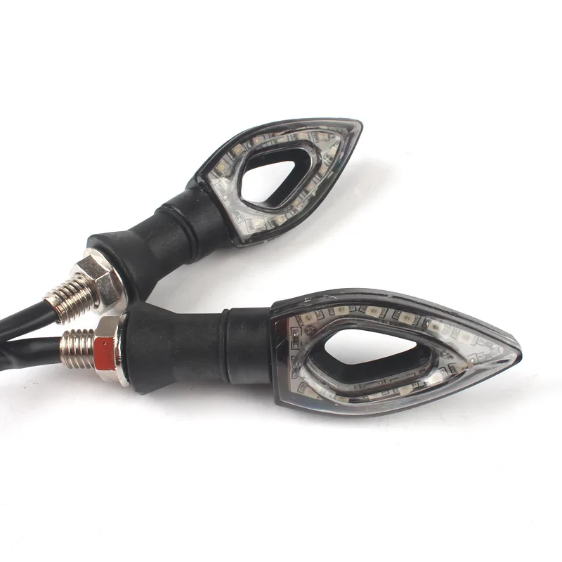 

Motorbike Motorcycle 12 LED Turn Signal Bulbs Arrow Shape Indicator Lights Blinker Lamps Flasher Motor Running Light Amber
