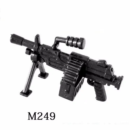 2 шт. M249 Тяжелая машина оружие оригинальные мини игрушки Полицейский спецназ