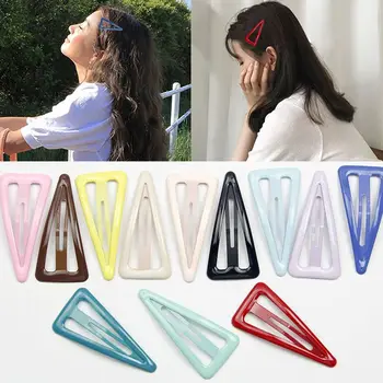 

Cute Korean Girls Geometric Hairpins Snap Hair Clip Unique Women's Gift BB Hair Clip Candy Color Hair Accessories Dropshipping