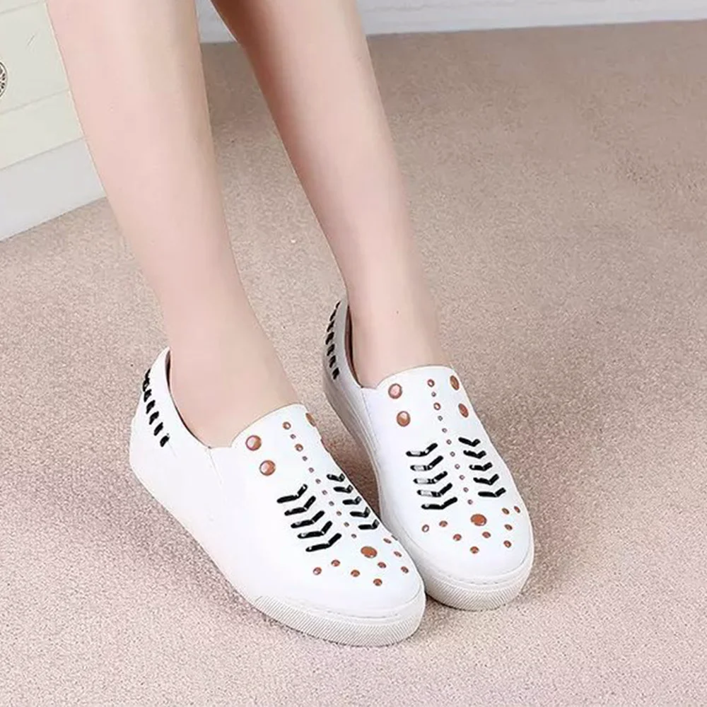 

2018 summer flat bottomed women shoes leather shoes
