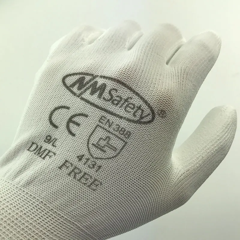 Guantes Trabajo перчатки Nmsafety антистатические Pu перчатки Антистатические электронные промышленные Esd рабочие перчатки для пальцев