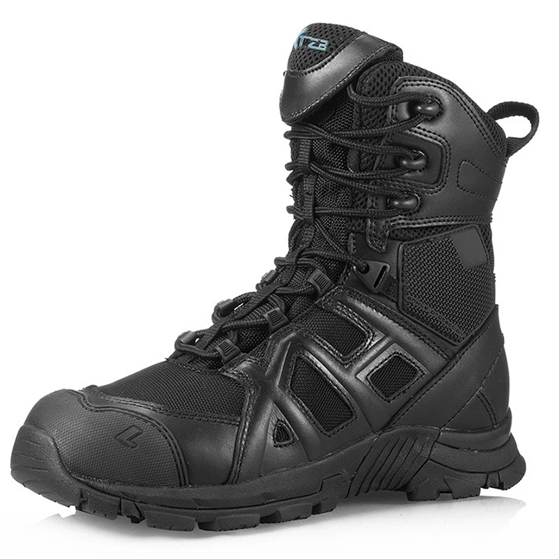 Высокие кожаные сетчатые дышащие тактические ботинки военный, тактический ремень ботинки Спортивная подготовка на открытом воздухе альпинистские ботинки для пеших прогулок